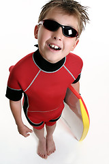 Image showing Child ready for the surf