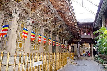 Image showing the inner space of the temple, Kandy, Sri Lanka, December 8, 201