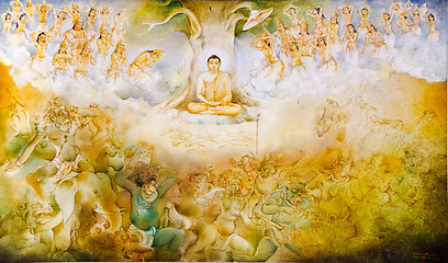 Image showing religious painting in a Buddhist temple