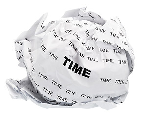 Image showing crumpled time