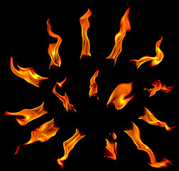 Image showing flare fire on a black background