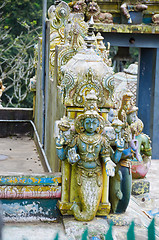 Image showing external decoration of a Hindu temple in the mountains of Sri La