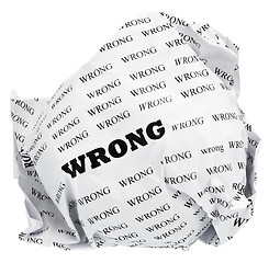 Image showing wrong do not need to