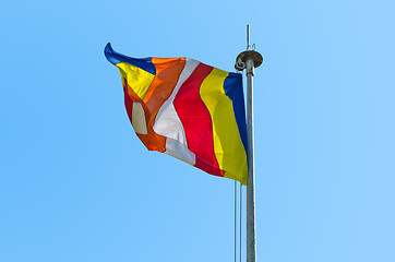 Image showing symbolic Buddhist flag