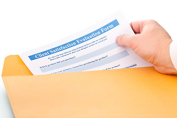 Image showing Client satisfaction evaluation form