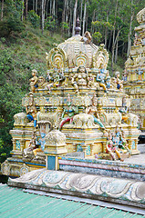 Image showing external decoration of a Hindu temple in the mountains of Sri La