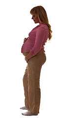 Image showing silhouette of pregnant woman