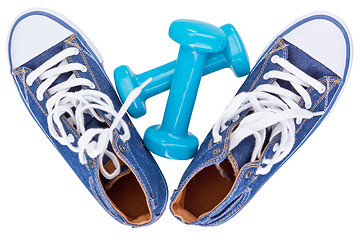 Image showing gumshoes, tennis shoes
