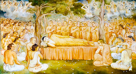 Image showing religious painting in a Buddhist temple