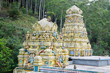 Image showing external decoration of a Hindu temple in the mountains of Sri La