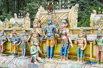 Image showing external decoration of a Hindu temple in the mountains of Sri La