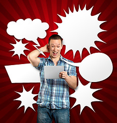 Image showing Man With Speech Bubble