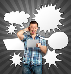 Image showing Man With Speech Bubble