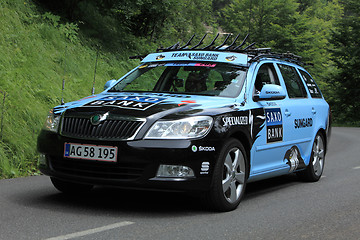 Image showing Team Saxo Bank Sunguard car