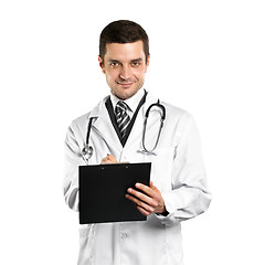 Image showing Doctor Man With Stethoscope