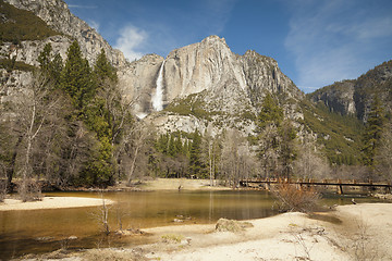 Image showing Upper Falls and Merced River at Yosemite