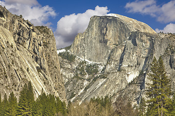 Image showing View of Half Dome at Yosemite on Spring Day