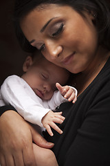 Image showing Attractive Ethnic Woman with Her Newborn Baby