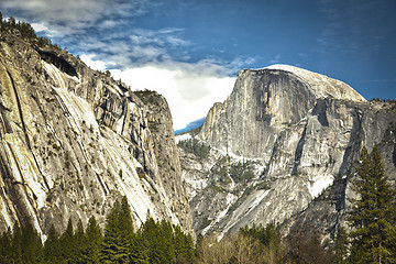 Image showing View of Half Dome at Yosemite on Spring Day