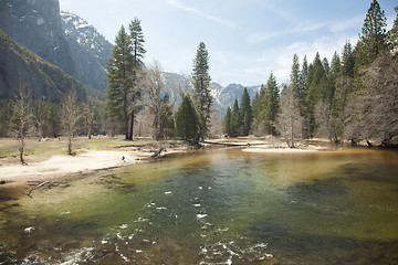 Image showing Yosemite Valley River on Spring Day