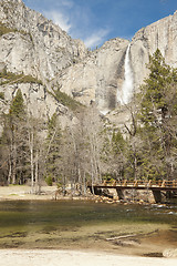 Image showing Upper Falls and Merced River at Yosemite