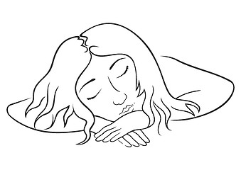 Image showing Sleeping woman