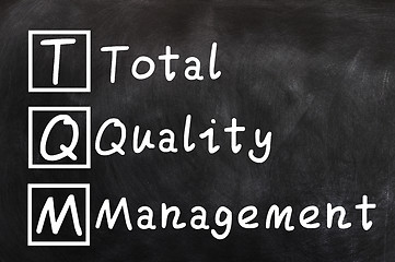Image showing Handwriting of Total Quality Management (TQM)