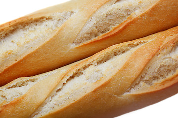 Image showing Photo of a Baguette on white background 