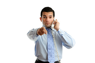 Image showing Professional businessman pointing