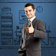 Image showing Business Man Shows Well Done