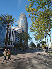 Image showing The Agbar Tower, Barcelona, Spain april 2012