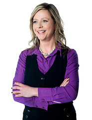 Image showing Portrait of beautiful corporate lady, smiling