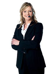 Image showing Happy female customer service executive