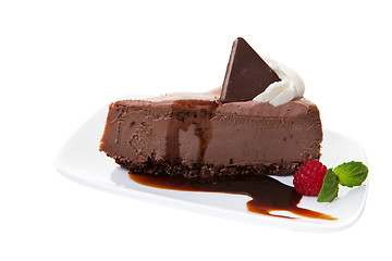 Image showing Chocolate cheesecake