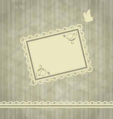 Image showing Grunge oldfashioned background with greeting card