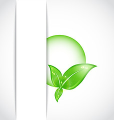 Image showing green leaves with bubble sticking out of the cut paper