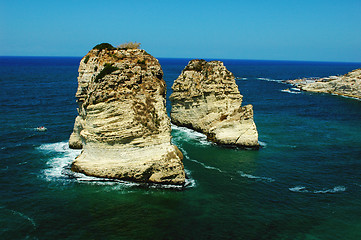 Image showing Pigeon Rocks,Beirut Lebanon