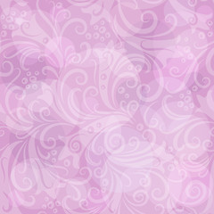 Image showing Seamless pink floral pattern