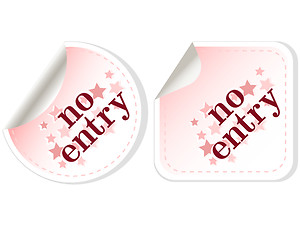 Image showing No entry vector Button Label set