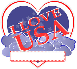 Image showing american independence day - usa heart shape design