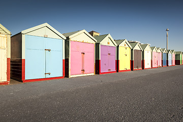 Image showing Brighton beach huts