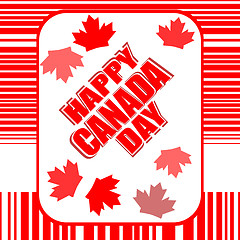 Image showing Happy Canada Day card in vector