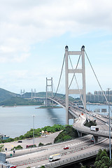 Image showing Tsing Ma Bridge in Hong Kong