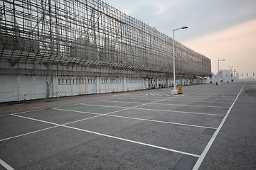 Image showing large numbered space parking lot 