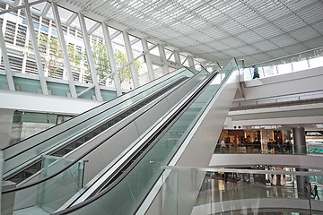 Image showing Escalator in the shopping mall