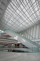 Image showing Escalator in the shopping mall