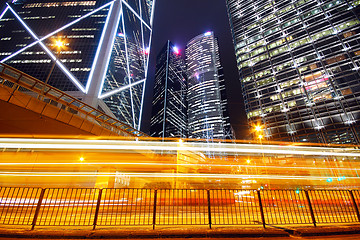 Image showing modern city traffic at night 