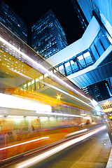 Image showing modern city traffic at night 