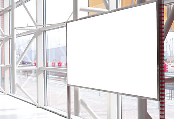 Image showing Billboard for advertisement use in a modern building 