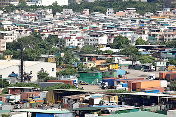 Image showing downtown city and old building 